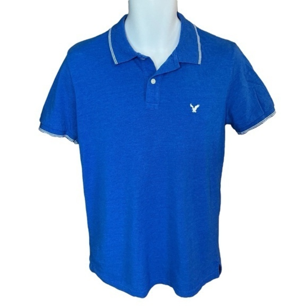 American Eagle Outfitters Cobalt Blue Polo Short Sleeve Top Mens Size Medium